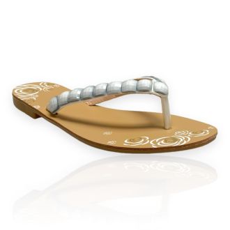 Γυναικεία σανδ΄αλια σε λευκό χρώμα WHITE 722170