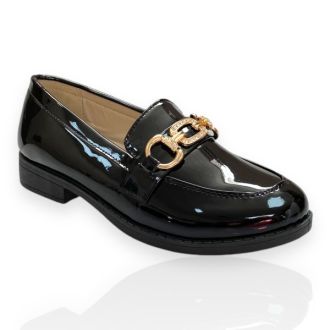 Γυναικεία loafers σε μαύρο χρώμα BLACK 725882