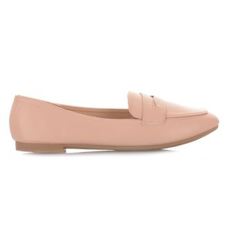 Μπεζ μοκασίνια NUDE 608901