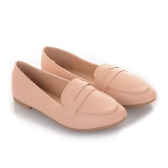 Μπεζ μοκασίνια NUDE 608901