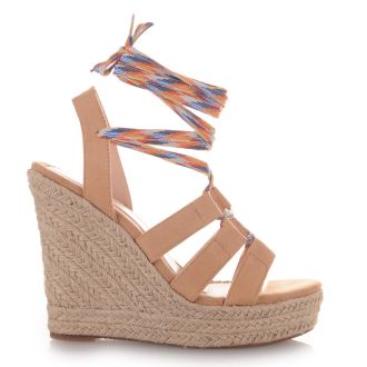 Σουέντ Κάμελ Πλατφόρμες με Εμπριμέ Λουράκια CAMEL 593482