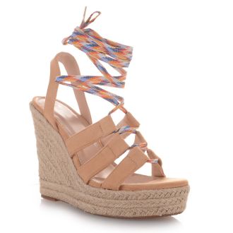 Σουέντ Κάμελ Πλατφόρμες με Εμπριμέ Λουράκια CAMEL 593482