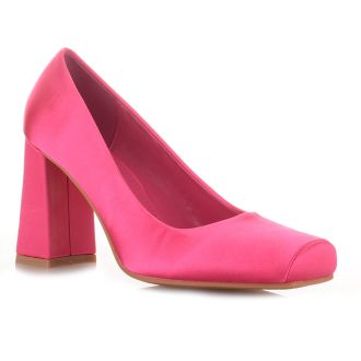 Σατέν γόβες σε φούξια χρώμα FUCHSIA 611295